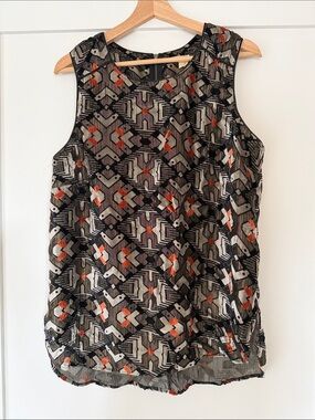 Anthropologie Sleeveless Geometric Tank